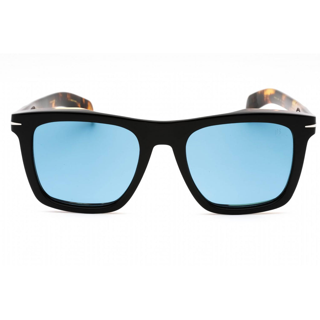 David Beckham DB 7000/S Men Rectangular Sunglasses Black Havana / Green SP
