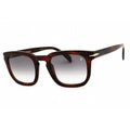 David Beckham DB 7076/S Men Rectangular Sunglasses Brown Horn / Grey