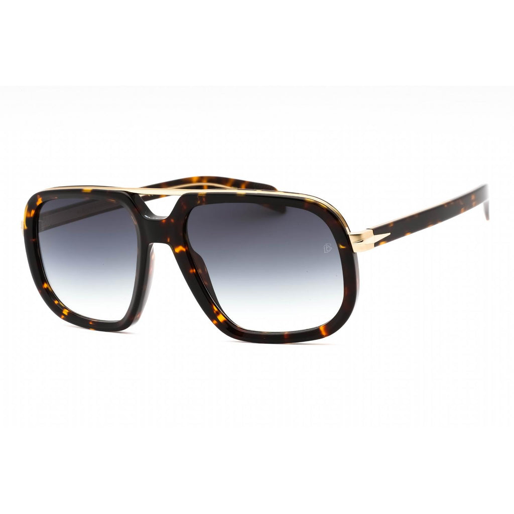 David Beckham DB 7101/S Men Rectangular Sunglasses Havana Gold / Dark Grey SF