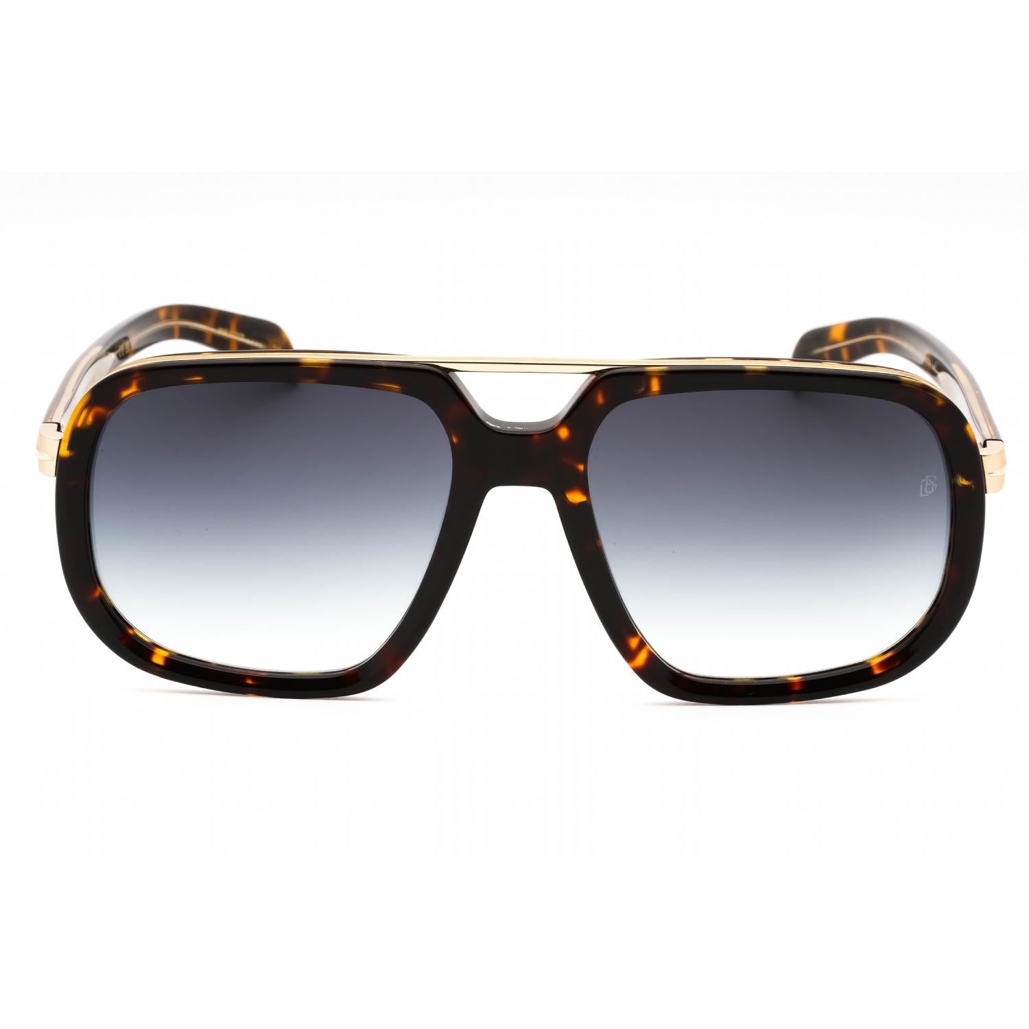 David Beckham DB 7101/S Men Rectangular Sunglasses Havana Gold / Dark Grey SF