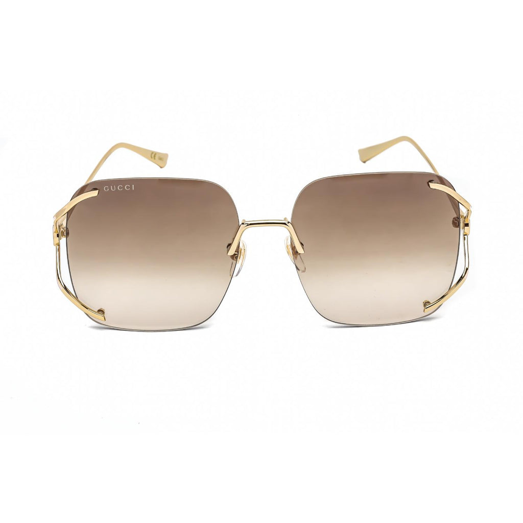 Gucci GG0646S 002 Gold Brown Gradient Oversized Women’s Sunglasses