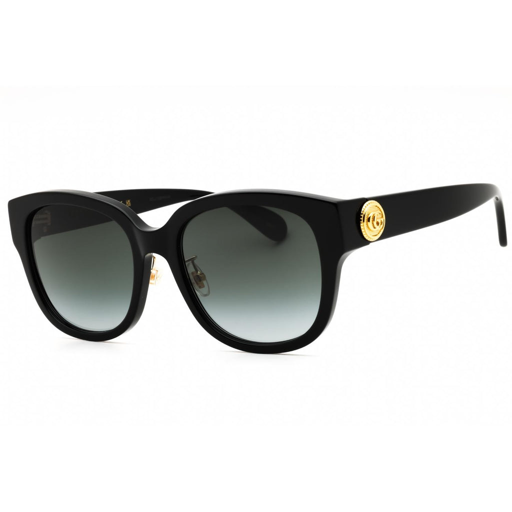 Gucci GG1409SK 001 Black Grey Rectangular Women’s Sunglasses