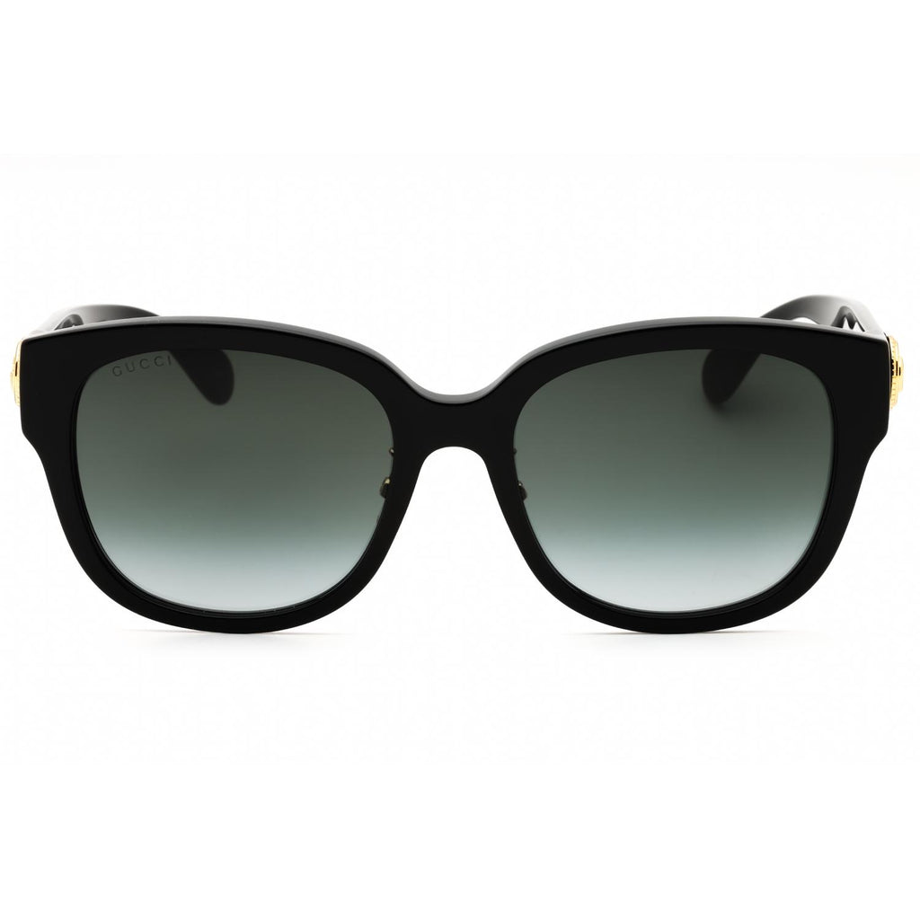 Gucci GG1409SK 001 Black Grey Rectangular Women’s Sunglasses