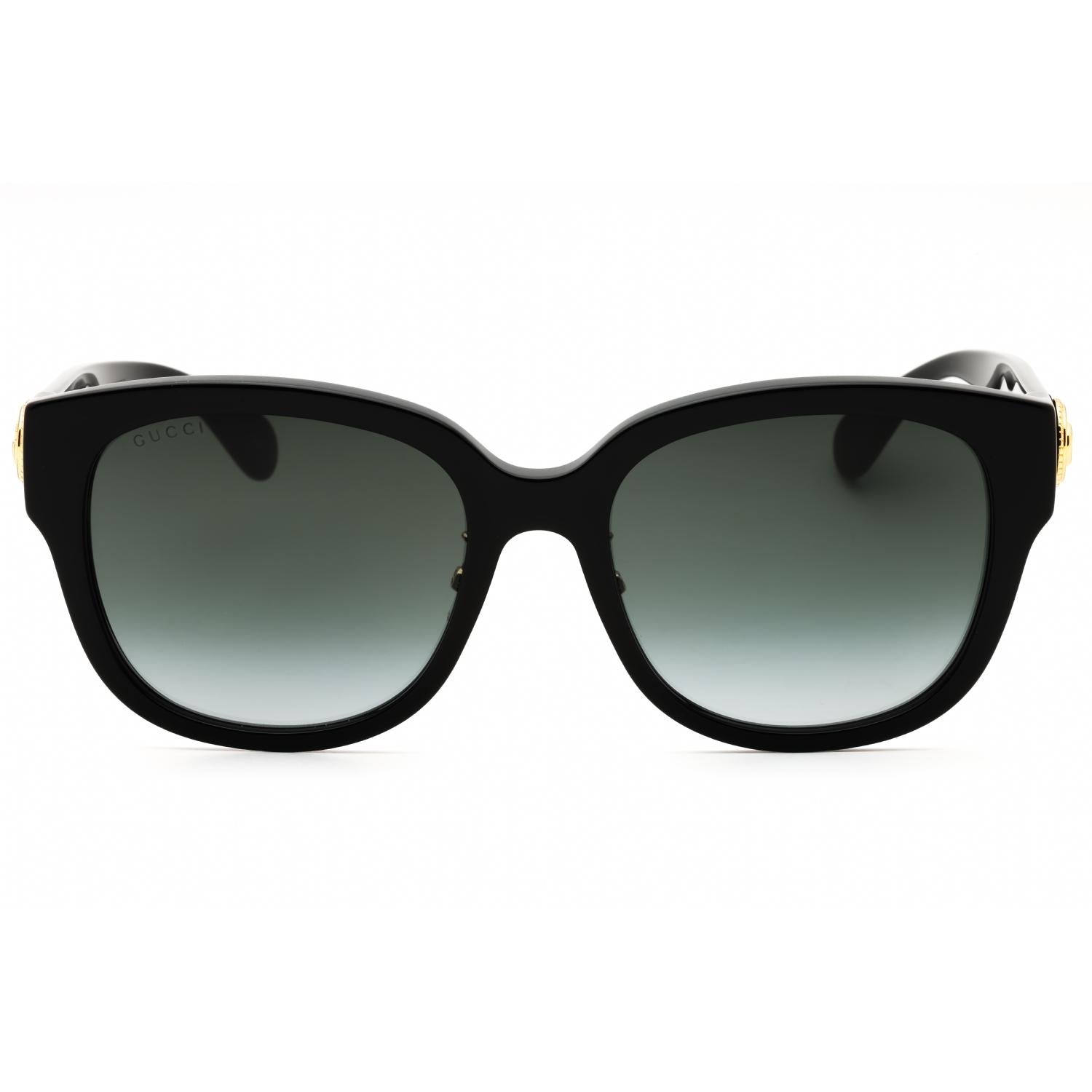 Gucci GG1409SK 001 Black Grey Rectangular Women’s Sunglasses