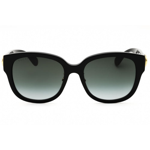 Gucci GG1409SK 001 Black Grey Rectangular Women’s Sunglasses