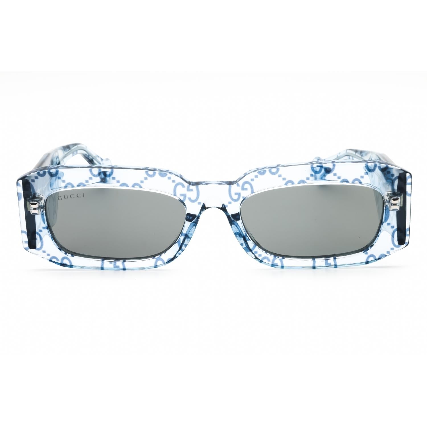 Gucci GG1426S 006 Light Blue Light Blue Grey Rectangular Men’s Sunglasses