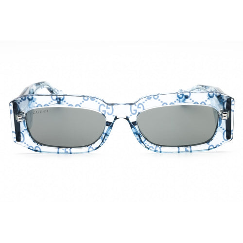 Gucci GG1426S 006 Light Blue Light Blue Grey Rectangular Men’s Sunglasses