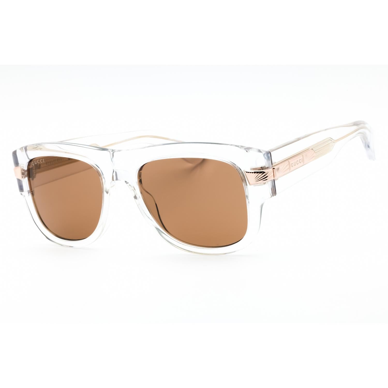 Gucci GG1517S 004 Crystal Brown Rectangular Men’s Sunglasses