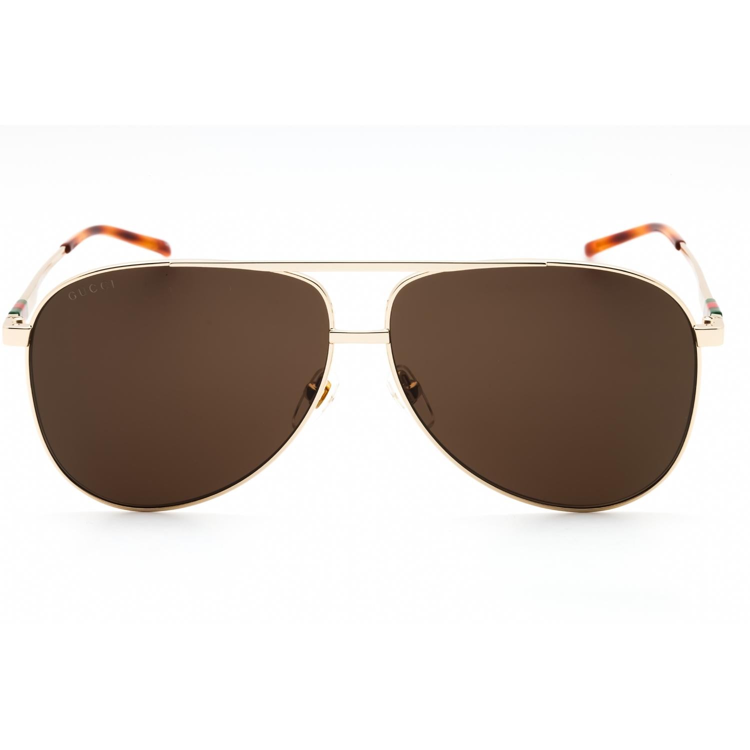 Gucci GG1677S 002 Gold Brown Aviator Men’s Sunglasses