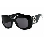 Gucci GG1695S 001 Black Grey Rectangular Women’s Sunglasses