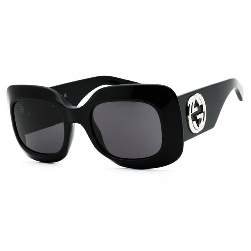 Gucci GG1695S 001 Black Grey Rectangular Women’s Sunglasses