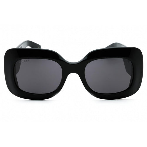 Gucci GG1695S 001 Black Grey Rectangular Women’s Sunglasses