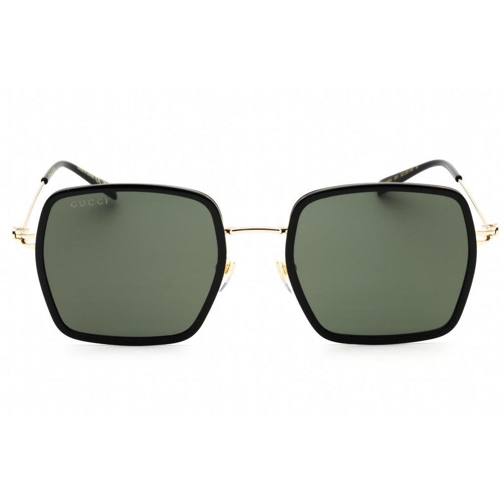 Gucci GG1848S 001 Black Gold Grey Rectangular Women’s Sunglasses
