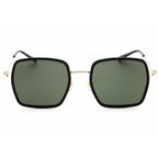 Gucci GG1848S 001 Black Gold Grey Rectangular Women’s Sunglasses