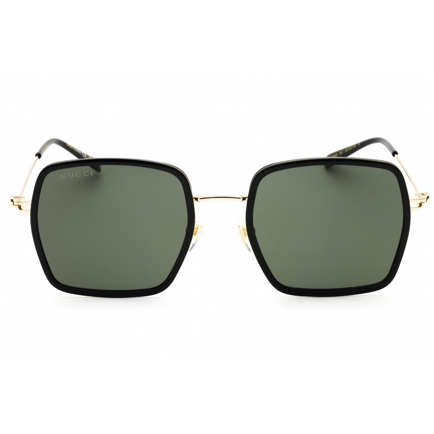 Gucci GG1848S 001 Black Gold Grey Rectangular Women’s Sunglasses