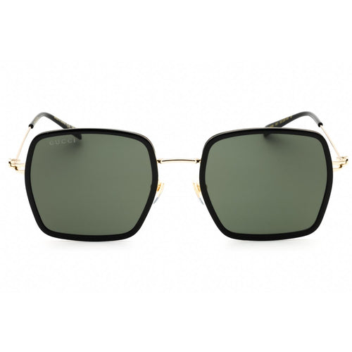 Gucci GG1848S 001 Black Gold Grey Rectangular Women’s Sunglasses