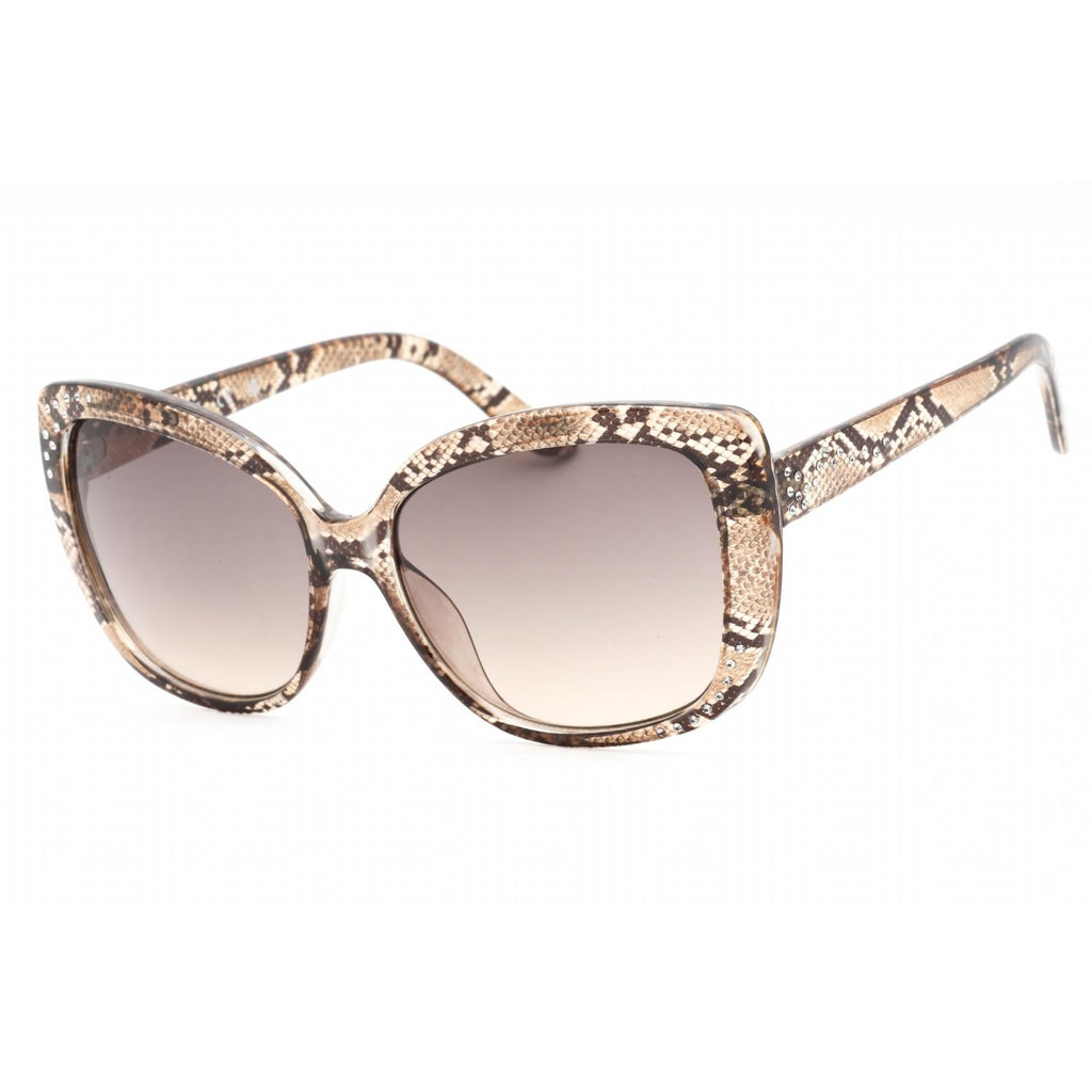Guess Factory GF0383 Women Cat Eye Sunglasses Shiny Light Brown / Gradient Brown