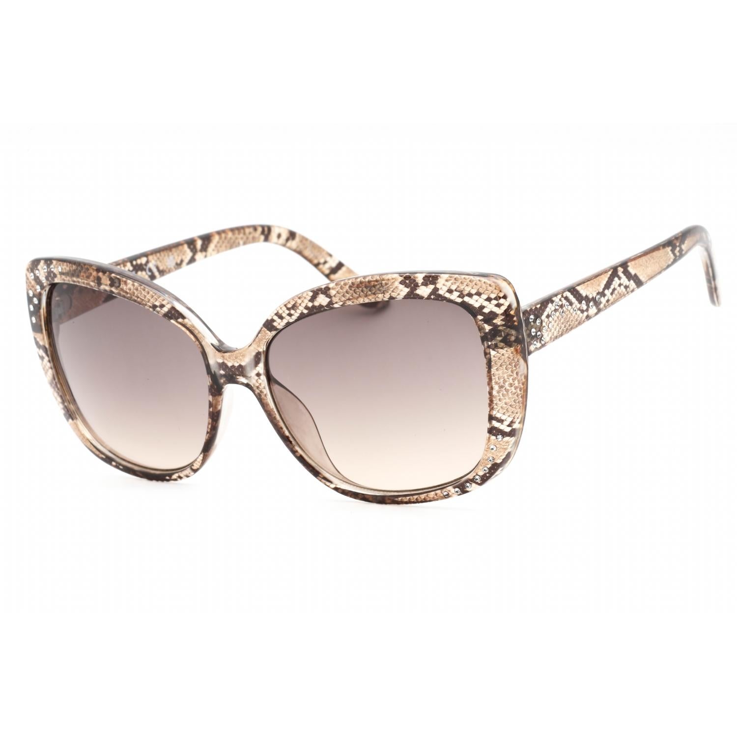 Guess Factory GF0383 Women Cat Eye Sunglasses Shiny Light Brown / Gradient Brown