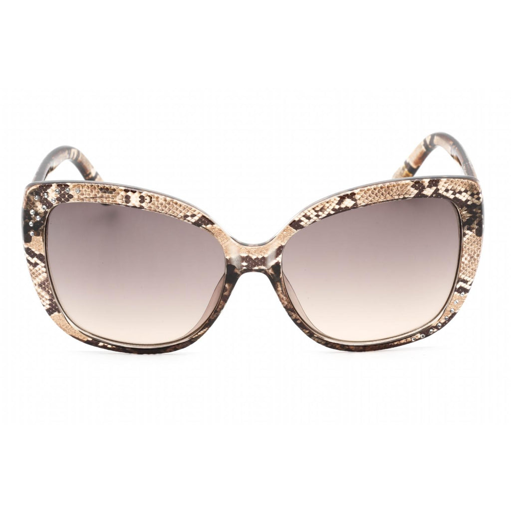 Guess Factory GF0383 Women Cat Eye Sunglasses Shiny Light Brown / Gradient Brown
