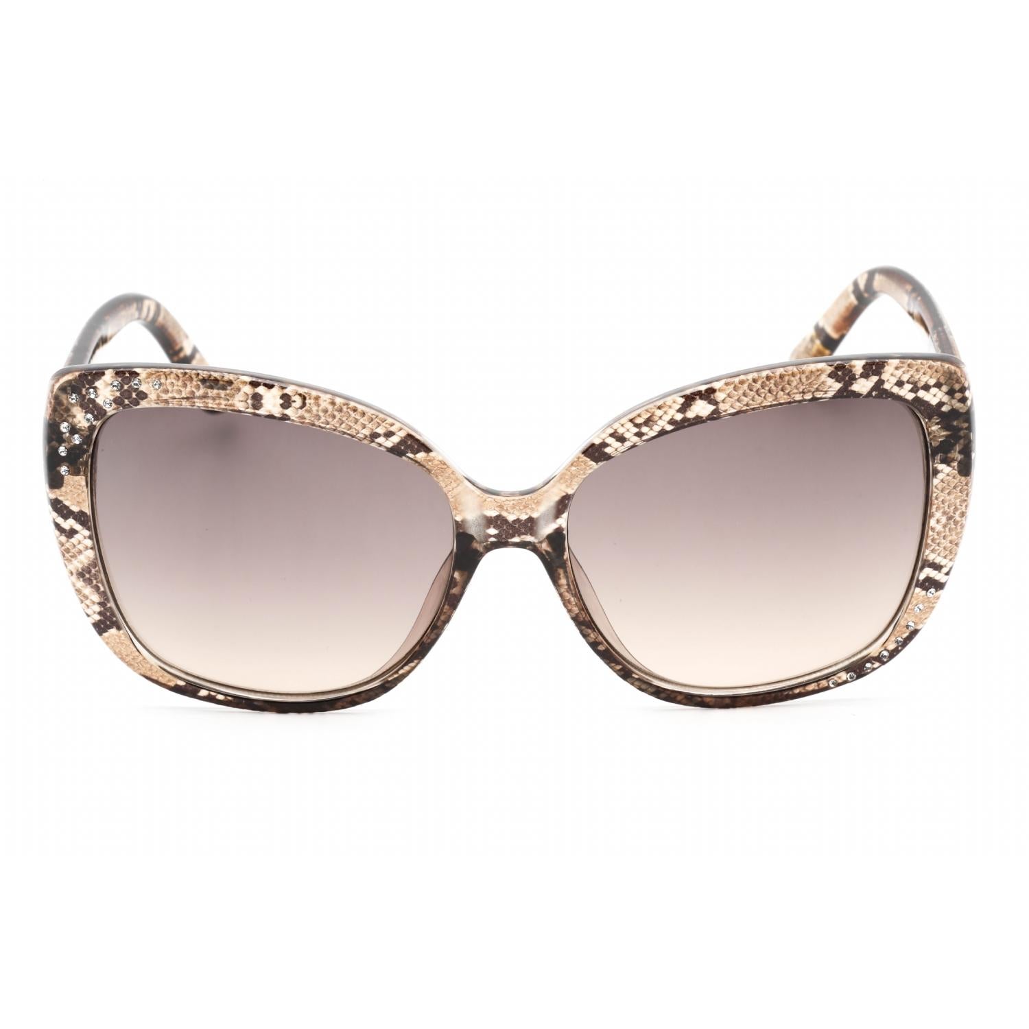 Guess Factory GF0383 Women Cat Eye Sunglasses Shiny Light Brown / Gradient Brown
