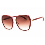 Guess Factory GF0407 Women Oversized Sunglasses Shiny Red / Gradient Brown