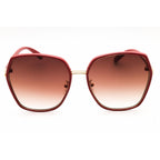 Guess Factory GF0407 Women Oversized Sunglasses Shiny Red / Gradient Brown