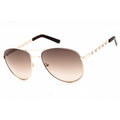 Guess Factory GF0408 Women Aviator Sunglasses Gold / Gradient Brown