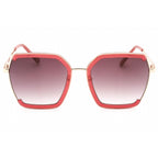 Guess Factory GF0418 Women Rectangular Sunglasses Shiny Bordeaux / Gradient Bordeaux