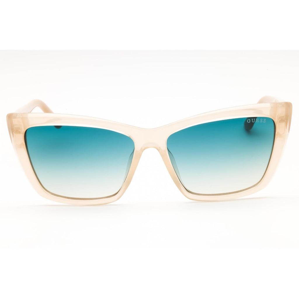 Guess GU00098 Women Cat Eye Sunglasses Ivory / Gradient Green