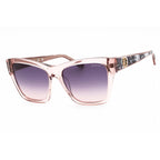 Guess GU00113 Women Cat Eye Sunglasses Shiny Beige / Gradient Violet Mirror