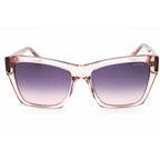 Guess GU00113 Women Cat Eye Sunglasses Shiny Beige / Gradient Violet Mirrorv