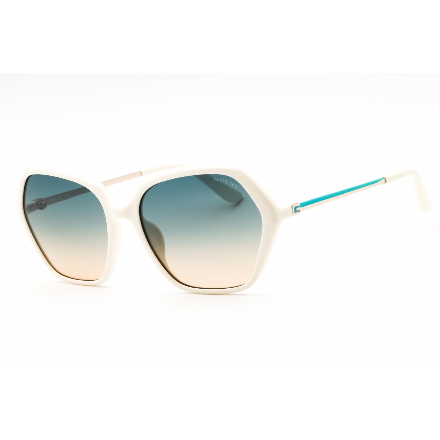 Guess GU00134 Women Round Sunglasses White / Gradient Green