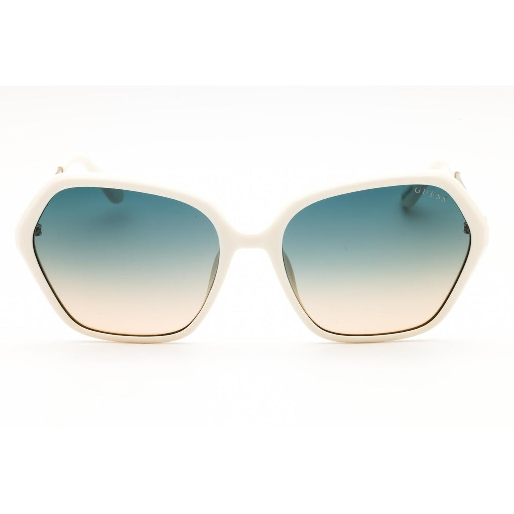 Guess GU00134 Women Round Sunglasses White / Gradient Green