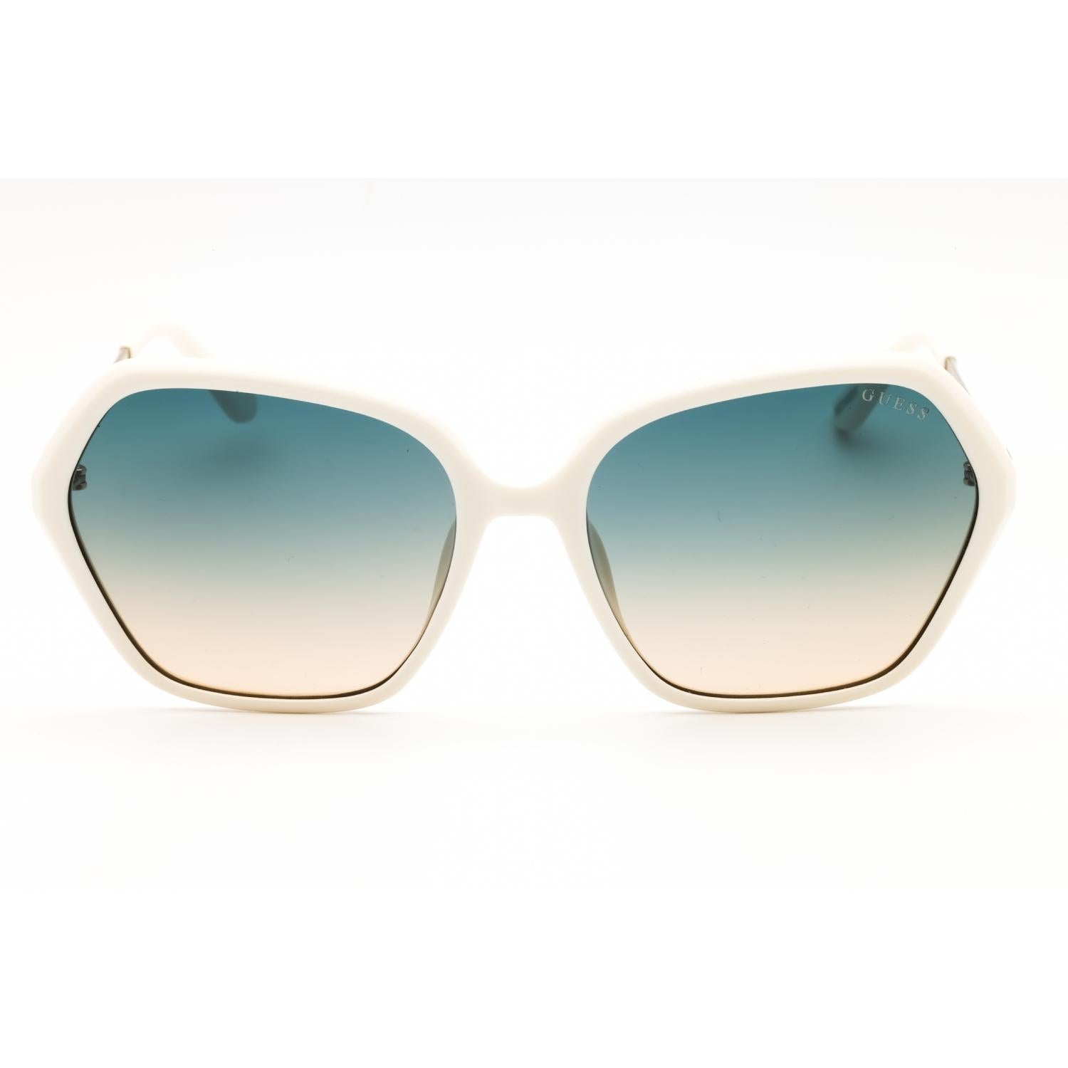 Guess GU00134 Women Round Sunglasses White / Gradient Green
