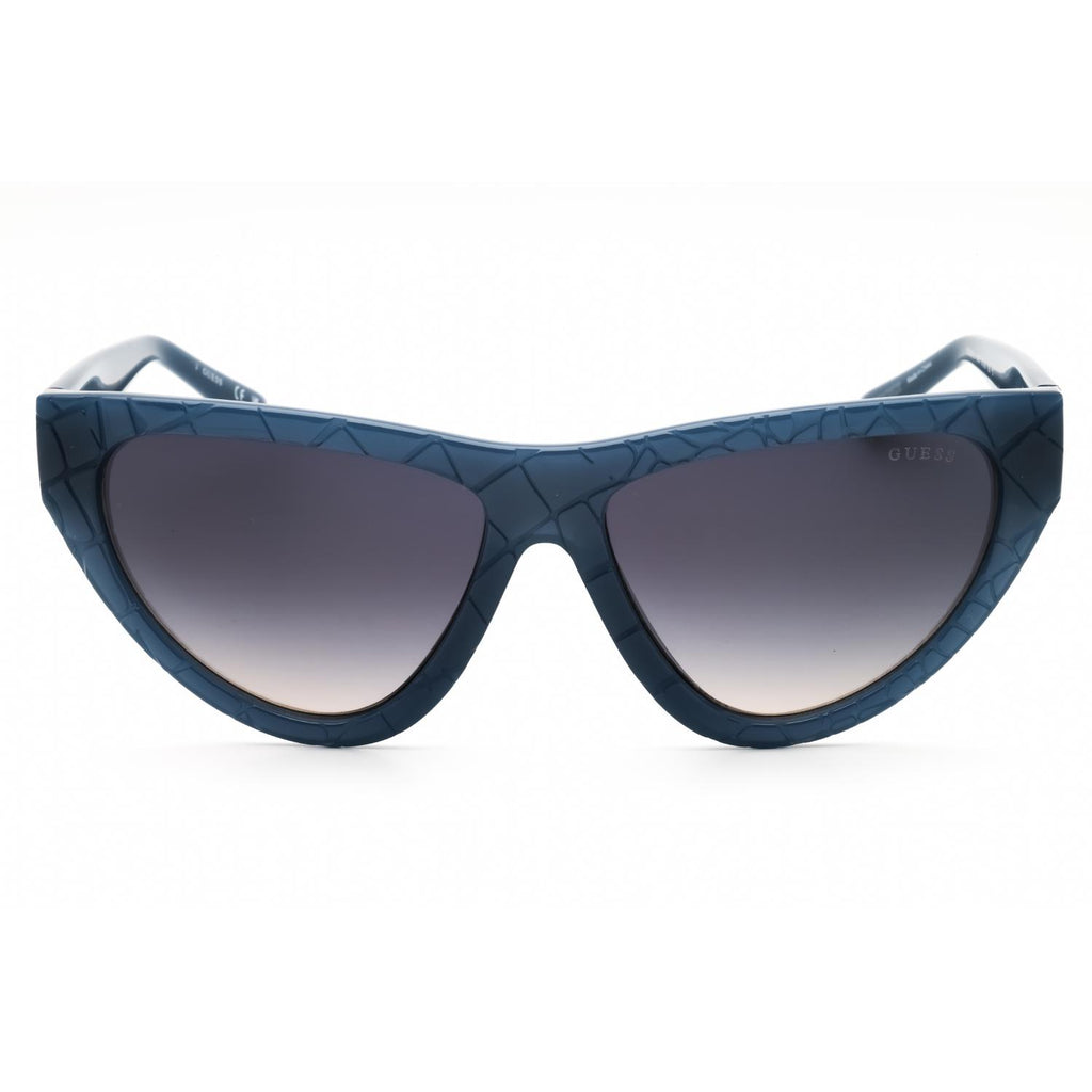 Guess GU00151 Women Cat Eye Sunglasses Shiny Light Blue / Gradient Smoke