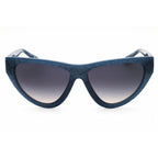 Guess GU00151 Women Cat Eye Sunglasses Shiny Light Blue / Gradient Smoke
