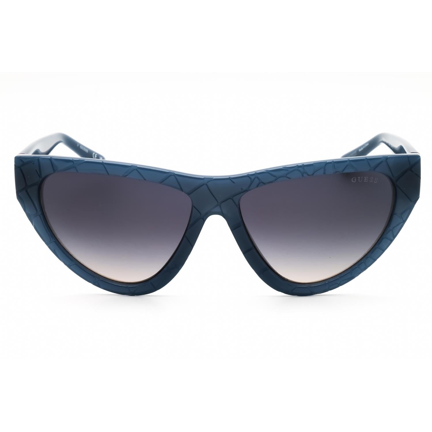 Guess GU00151 Women Cat Eye Sunglasses Shiny Light Blue / Gradient Smoke