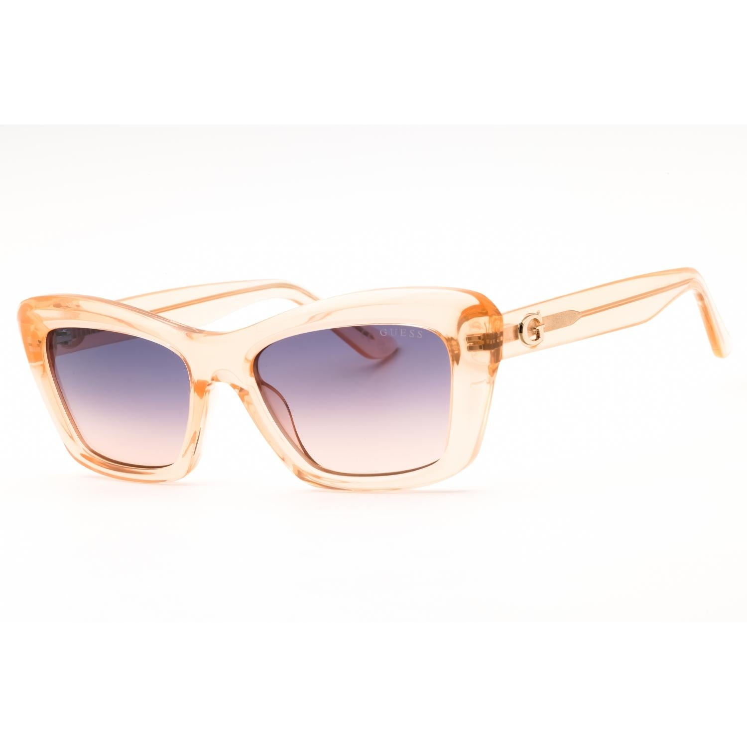 Guess GU00195 Women Cat Eye Sunglasses Orange / Gradient Violet Mirror