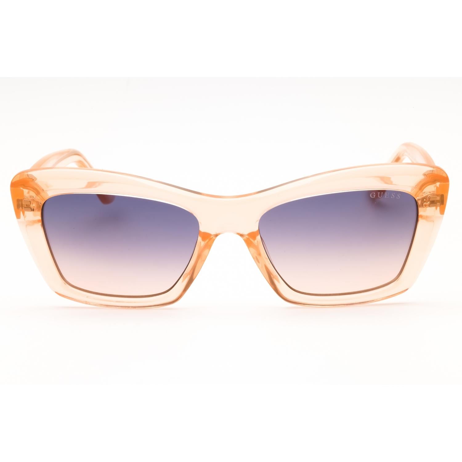 Guess GU00195 Women Cat Eye Sunglasses Orange / Gradient Violet Mirror
