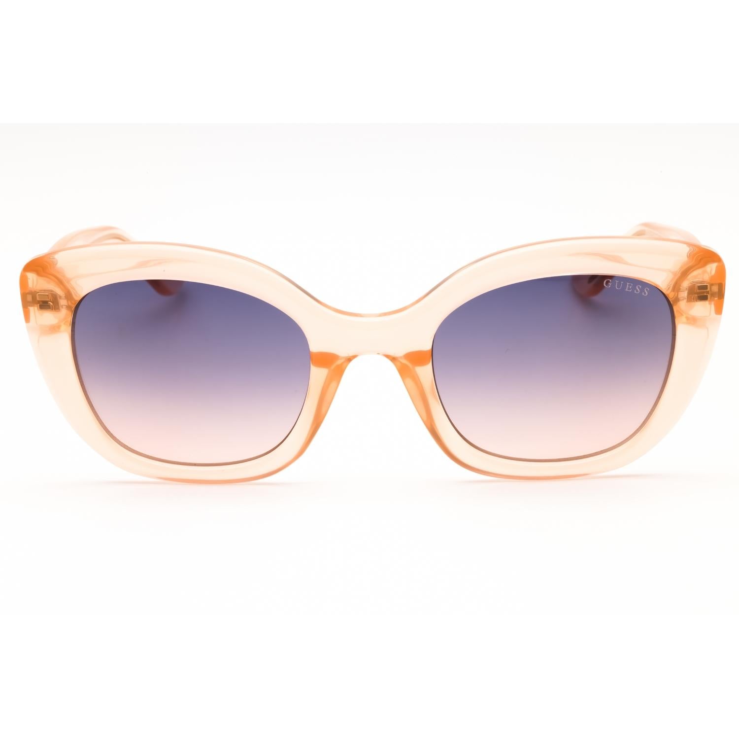 Guess GU00196 Women Cat Eye Sunglasses Orange / Gradient Violet Mirror