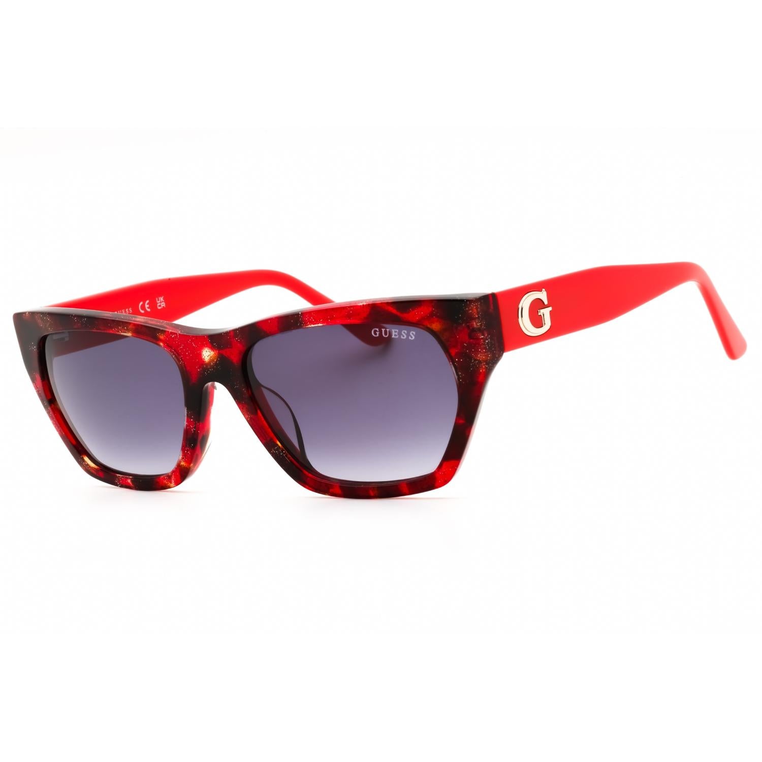 Guess GU00203-H Women Rectangular Sunglasses Red Havana