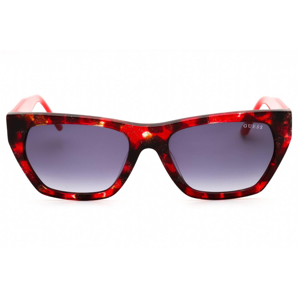 Guess GU00203-H Women Rectangular Sunglasses Red Havana