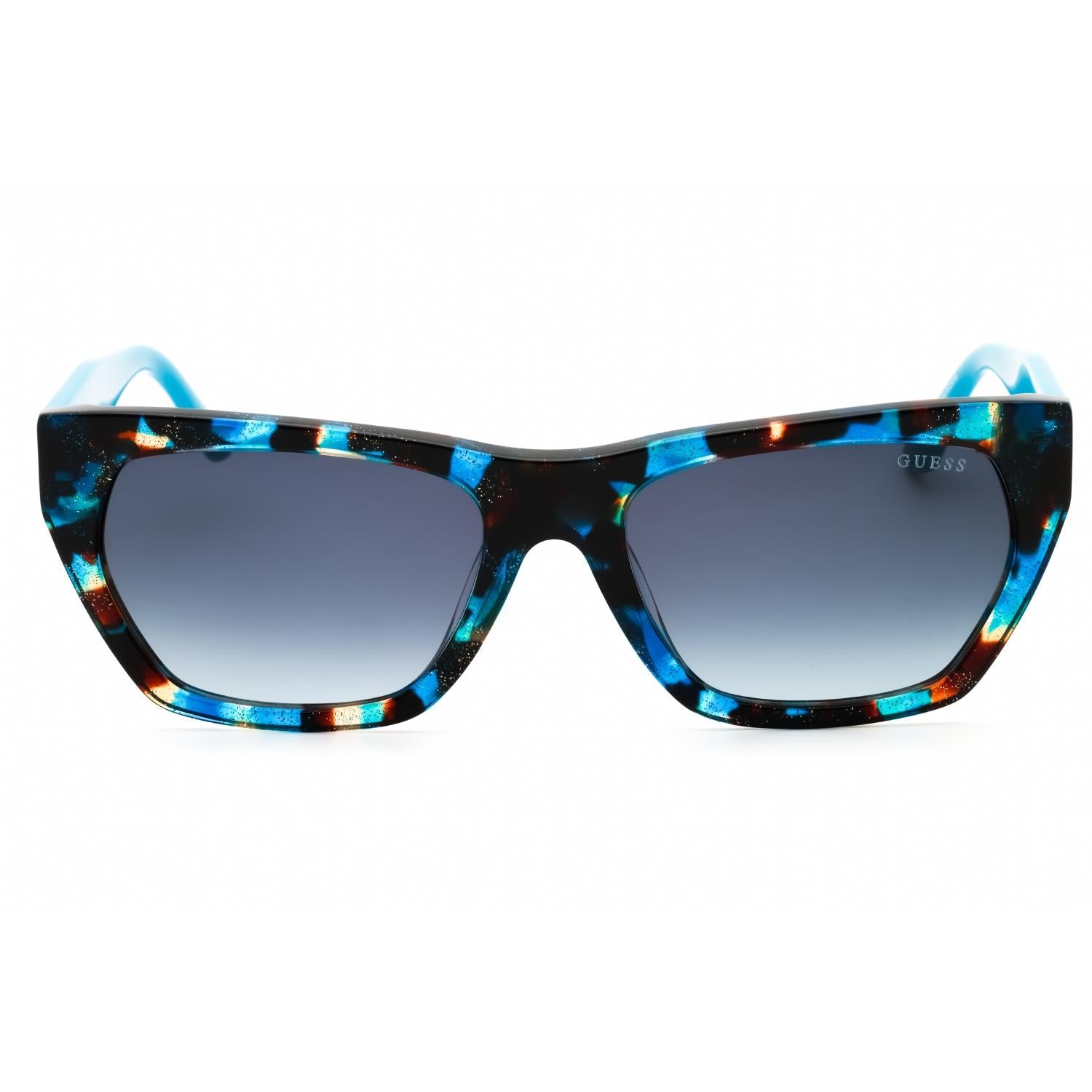 Guess GU00203-H Women Rectangular Sunglasses Turquoise / Havana