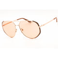 Guess GU00219 Women Aviator Sunglasses Matte Beige / Polished Rose Gold