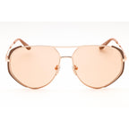 Guess GU00219 Women Aviator Sunglasses Matte Beige / Polished Rose Gold