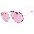 Guess GU00219 Women Aviator Sunglasses Matte Purple / Shiny Rose Gold
