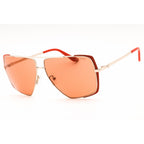 Guess GU00220 Women Oversized Sunglasses Matte Orange / Brown