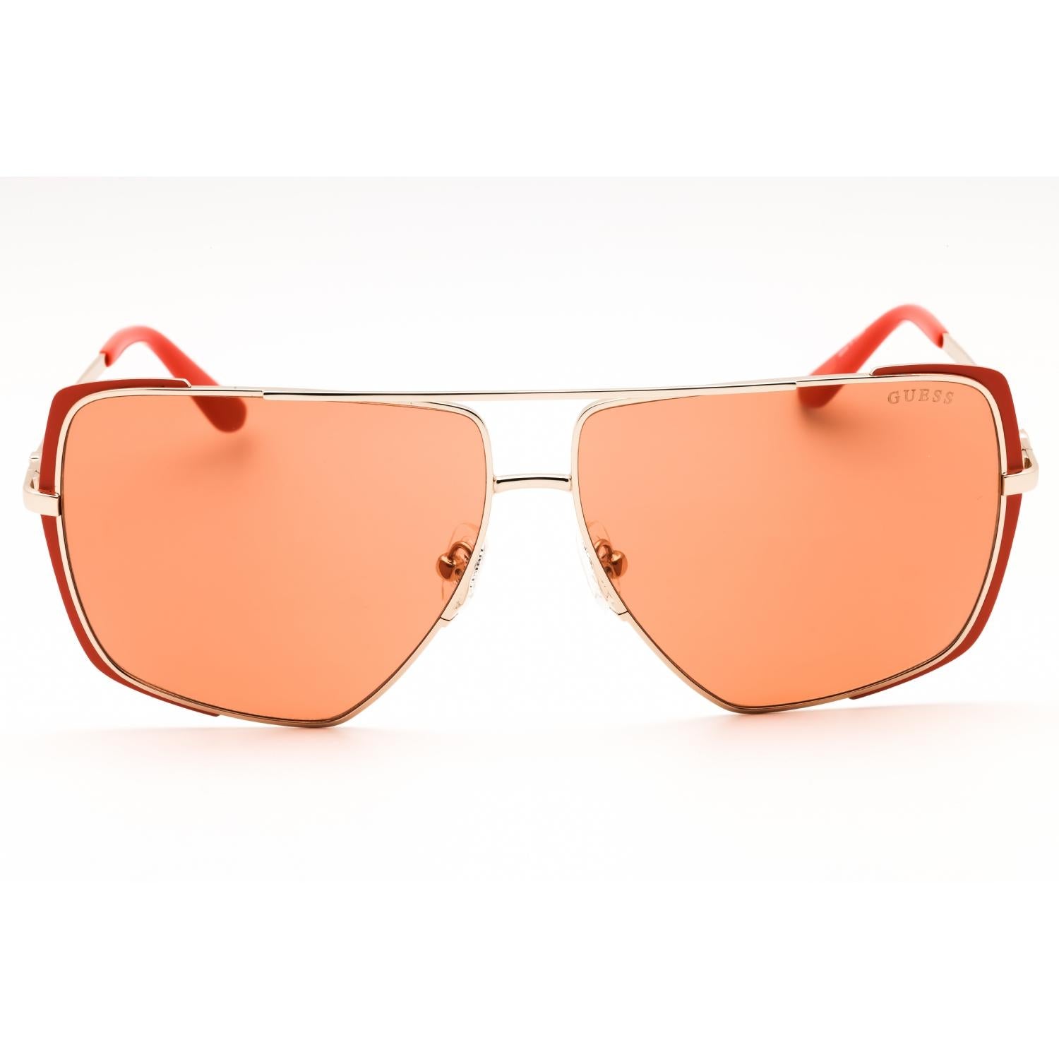 Guess GU00220 Women Oversized Sunglasses Matte Orange / Brown