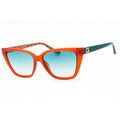 Guess GU7919 Women Cat Eye Sunglasses Orange / Blue Mirror