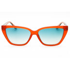 Guess GU7919 Women Cat Eye Sunglasses Orange / Blue Mirror
